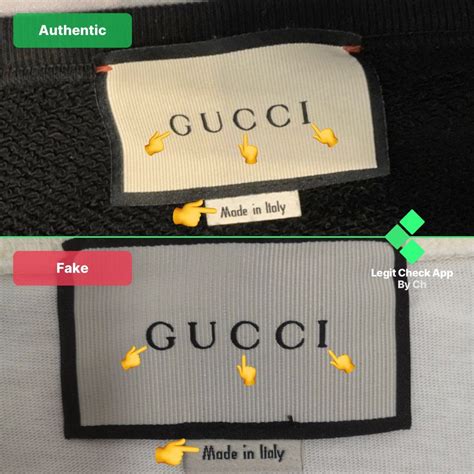 real vs fake gucci tag|authentic gucci clothing tags.